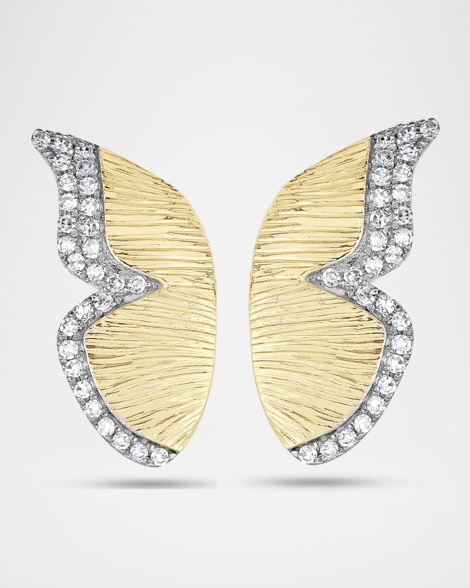 Pave Butterfly Wings Earrings